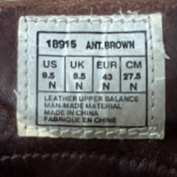 Vintage Hush Puppies Body Shoe Leather Oxfords Mens 9.5 Narrow Used Brown main image 14